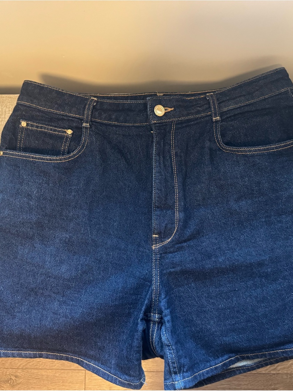 Dark Blue Denim Shorts